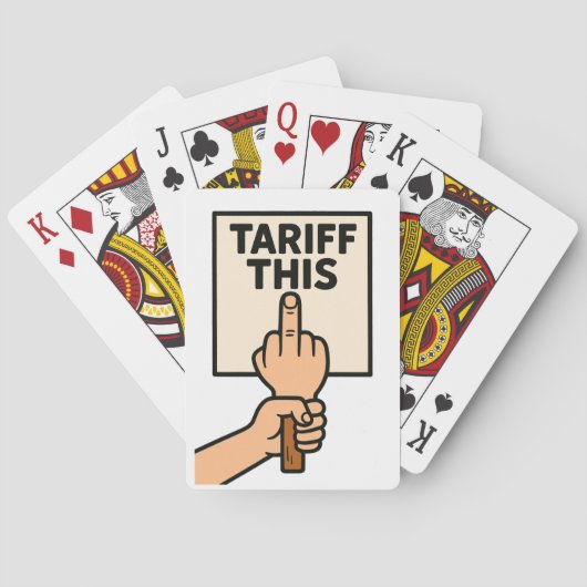 Grappig protest teken tarief deze middelvinger pokerkaarten (Achterkant)