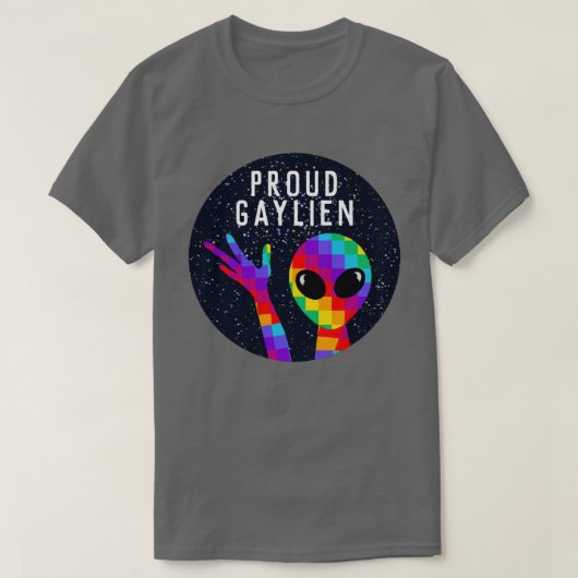 Grappig PROUD GAYLIEN LGBTQ+ T-shirt (Design voorkant)