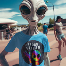 Grappig PROUD GAYLIEN LGBTQ+ T-shirt