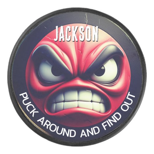 Grappig Puck Around en Ontdek Angry Puck (Voorkant)