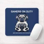 Grappig Pug en Gaming Dierenvriend cadeau Muismat (Met muis)