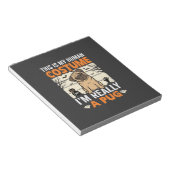 Grappig Pug Halloween Menselijk Kostuum Ontwerp Notitieblok (Schuin)