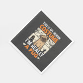 Grappig Pug Halloween Mensen Kostuum Ontwerp Servet (Hoek)