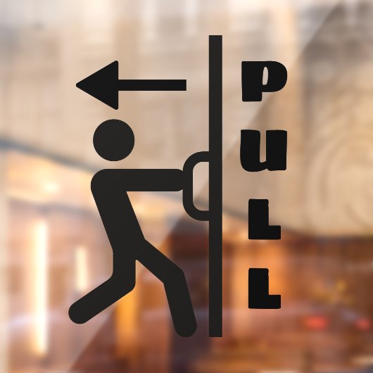 Grappig Pull Stickman Glas Deur Raambord Raamsticker (Vel 2)