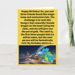 Grappig Pun Go Vierde en Conk Haar Gelukkige Verja Kaart