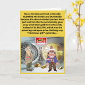 Grappig Pun Gold, Frank Incensed en Merv Christmas Kaart (Gele Bloem)