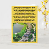 Grappig Pun Hole Nine Yards Happy Birthday Kaart (Gele Bloem)