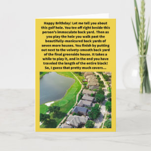 Grappig Pun Hole Nine Yards Happy Birthday Kaart