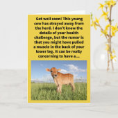 Grappig Pun Kalf verdwalen krijgen goed Kaart (Gele Bloem)