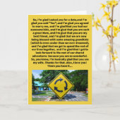 Grappig Pun Roundabout Gelukkig Jubileum Kaart (Gele Bloem)