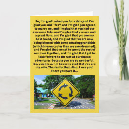Grappig Pun Roundabout Gelukkig Jubileum Kaart