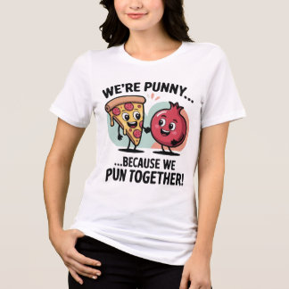 Grappig Punny Koppel T-Shirt | Schattig Eten Liefd