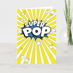 Grappig, Punny, SUPER POP! Popcorn Yellow Pop Blan Feestdagen Kaart