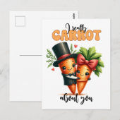 Grappig Punny Valentijn Wortel Paar Briefkaart (Voorkant / Achterkant)