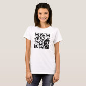 Grappig QR-nieuwsgierigheid doodde de kat T-shirt (Voorkant volledig)