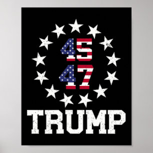 Grappig QR-President Trump 4547 Dansende danspasje Poster