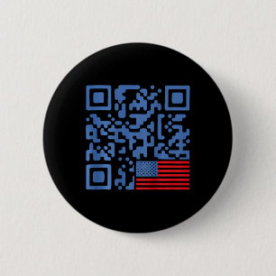 Grappig QR-President Trump 4547 Dansende danspasje Ronde Button 5,7 Cm