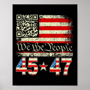 Grappig QR President Trump 4547 T-shirt Trump Danc Poster