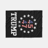 Grappig QR President Trump 4547 Trump Dancing Code Fleece Deken (Voorkant (Horizontaal))