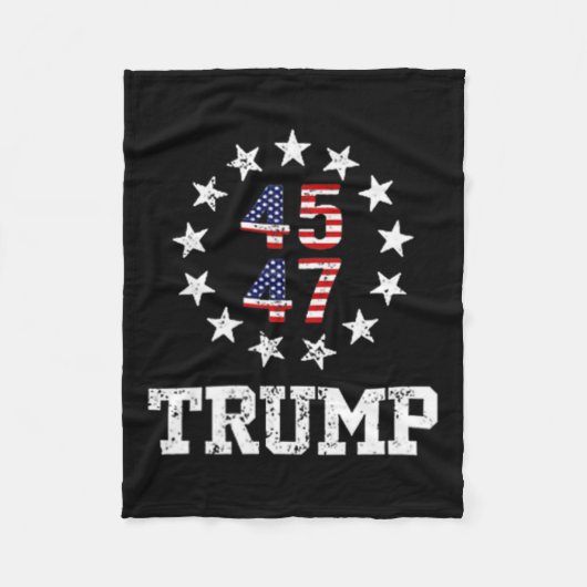 Grappig QR President Trump 4547 Trump Dancing Code Fleece Deken (Voorkant)