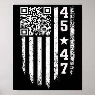Grappig QR President Trump 4547 Trump Dancing Code Poster
