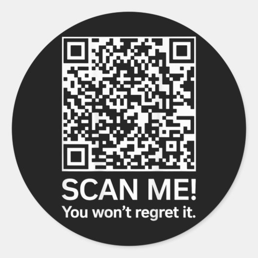 Grappig QR President Trump 4547 Trump Dancing Code Ronde Sticker (Voorkant)