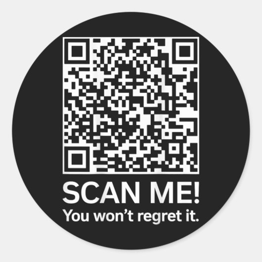 Grappig QR President Trump 4547 Trump Dancing Code Ronde Sticker (Voorkant)
