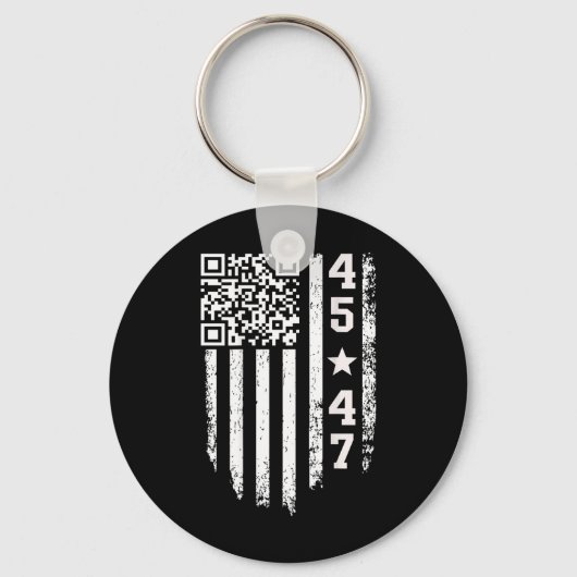 Grappig QR President Trump 4547 Trump Dancing Code Sleutelhanger (Voorkant)