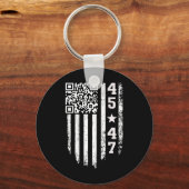 Grappig QR President Trump 4547 Trump Dancing Code Sleutelhanger (Voorkant)