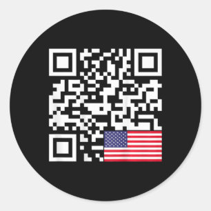 Grappig QR President Trump 4547 Trump Dancing Us F Ronde Sticker