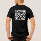 Grappig QR President Trump 45 47 Dancing Code Xmas Tri-Blend Shirt (Achterkant)