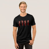 Grappig QR President Trump 45 47 Dancing Code Xmas Tri-Blend Shirt (Voorkant volledig)
