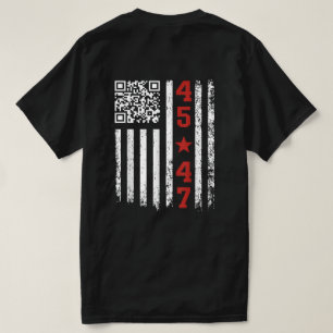 Grappig QR President Trump 45/47 Trump Dancing Cod T-shirt