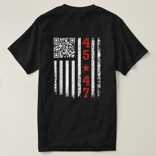Grappig QR President Trump 45/47 Trump Dancing Cod T-shirt (Design achterkant)