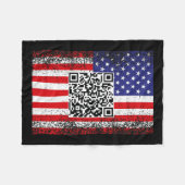 Grappig QR President Trump Code Dans Fleece Deken (Voorkant (Horizontaal))
