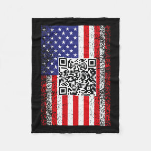 Grappig QR President Trump Code Dans Fleece Deken