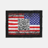 Grappig QR President Trump Code Dans Fleece Deken (Voorkant (Horizontaal))