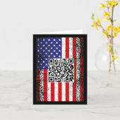 Grappig QR President Trump Code Dans Kaart (Gele Bloem)