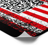 Grappig QR President Trump Code Dans Poster (Hoek)