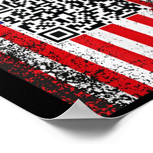 Grappig QR President Trump Code Dans Poster (Hoek)