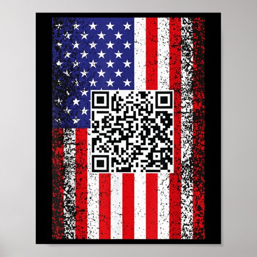 Grappig QR President Trump Code Dans Poster (Voorkant)