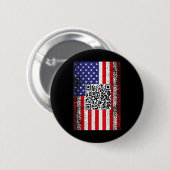 Grappig QR President Trump Code Dans Ronde Button 5,7 Cm (Voorkant /achterkant)
