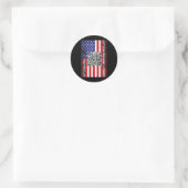 Grappig QR President Trump Code Dans Ronde Sticker (Tas)