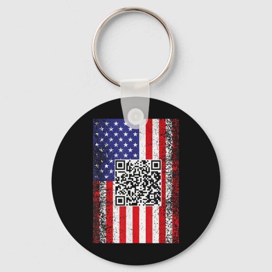 Grappig QR President Trump Code Dans Sleutelhanger (Voorkant)