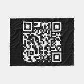 Grappig QR President Trump Dance Code _1 Fleece Deken (Voorkant (Horizontaal))