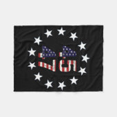 Grappig QR President Trump Dance Code 1 Fleece Deken (Voorkant (Horizontaal))