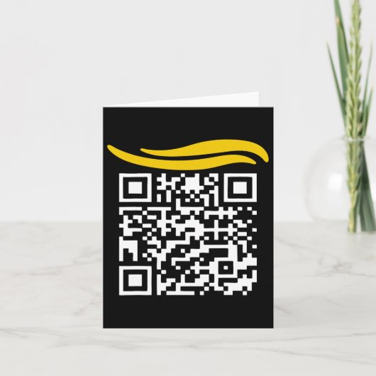 Grappig QR President Trump Dance Code 1 Kaart (Voorkant)
