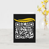 Grappig QR President Trump Dance Code 1 Kaart (Gele Bloem)