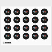 Grappig QR President Trump Dance Code 2 kant Ronde Sticker (Vel)