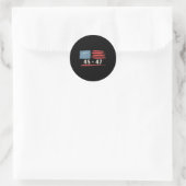 Grappig QR President Trump Dance Code 2 kant Ronde Sticker (Tas)
